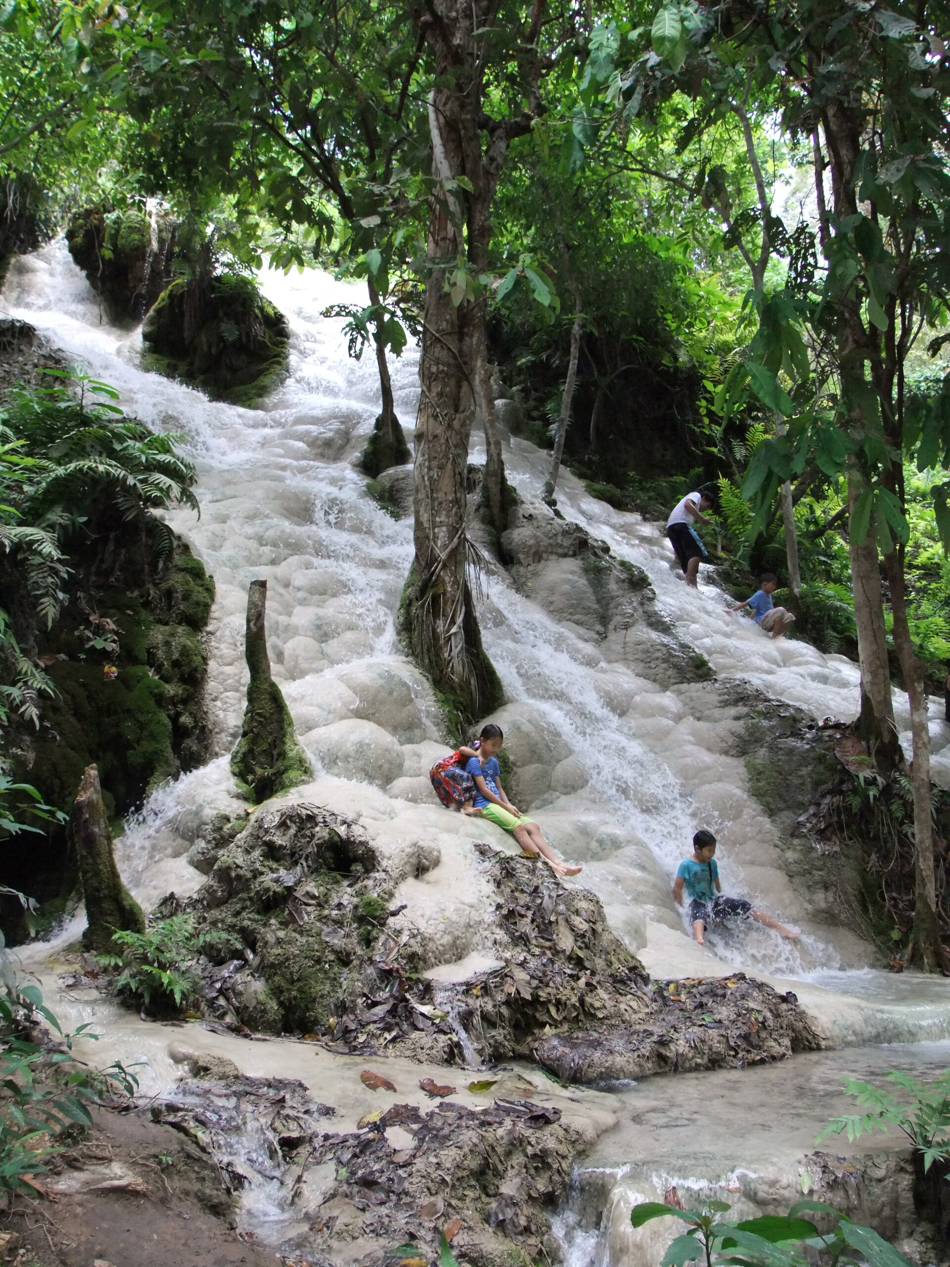 Limestone waterfall tiers