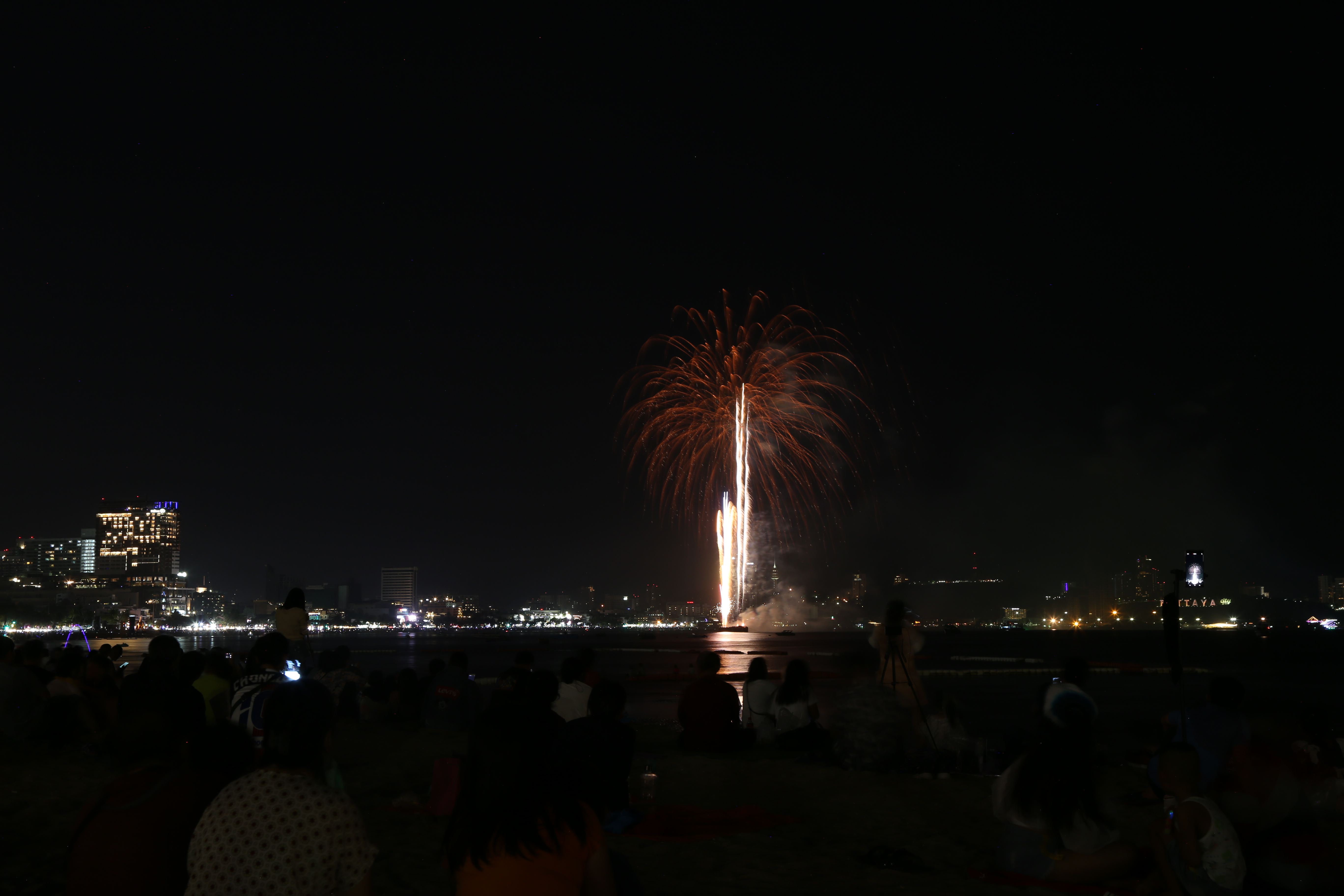 Fireworks display over Pattaya used as countdown-style visual reference