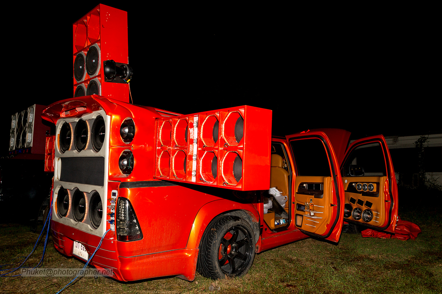 Vegetarian festival procession in Thailand with ceremonial participants