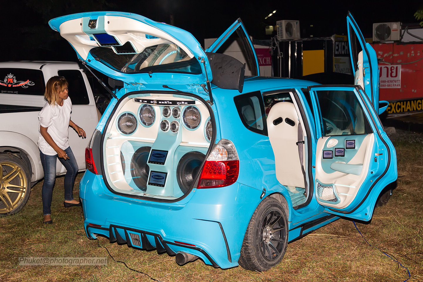 Festival street scene during Thailand vegetarian celebrations
