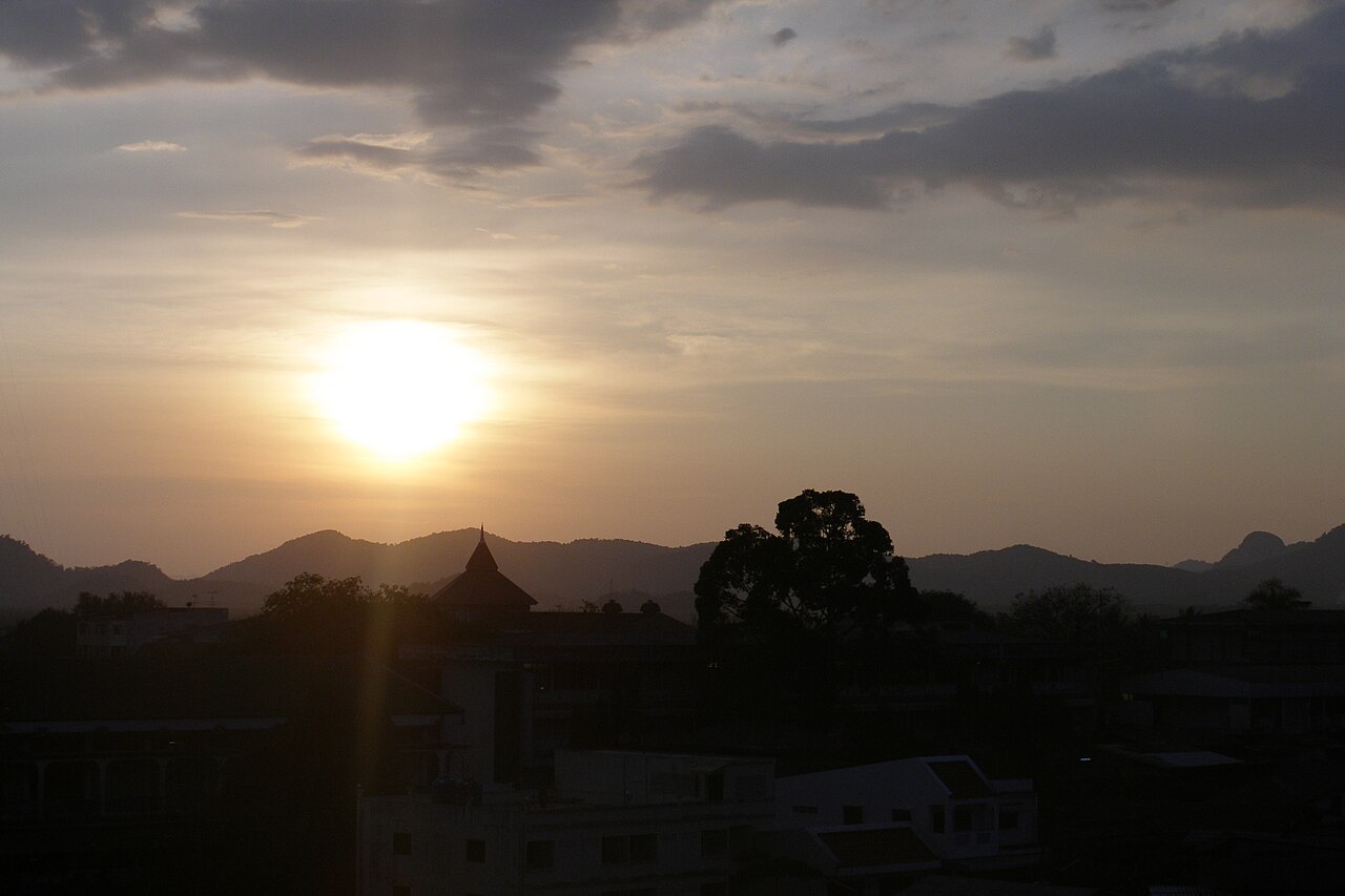 Krabi coastline and limestone scenery